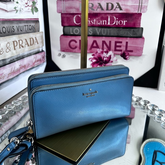 Kate Spade Blue leather double compartment Wallet - Picture 6 of 12